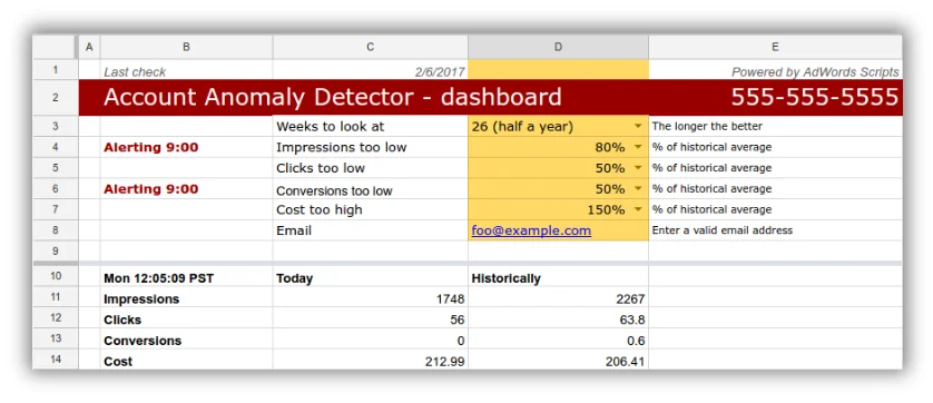 Account Anomaly Detector