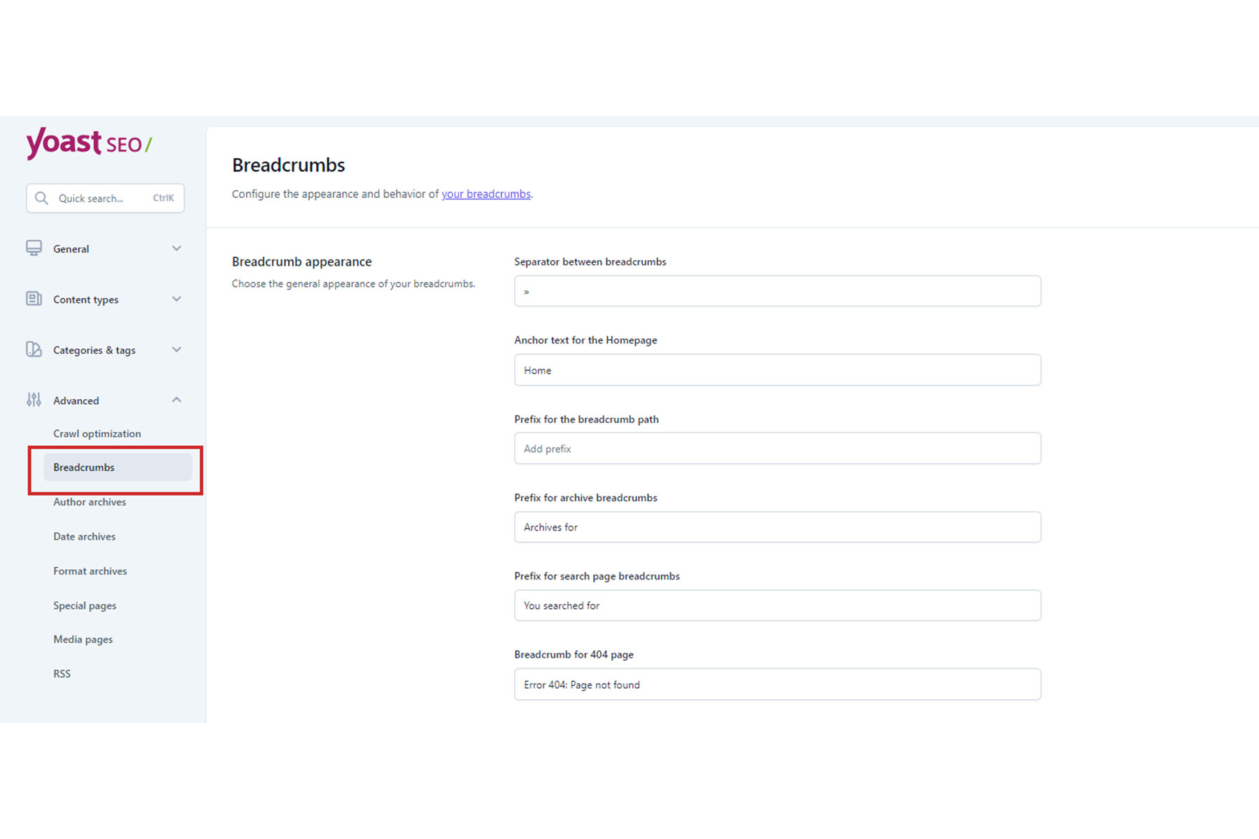 استفاده از breadcrumb در وردپرس