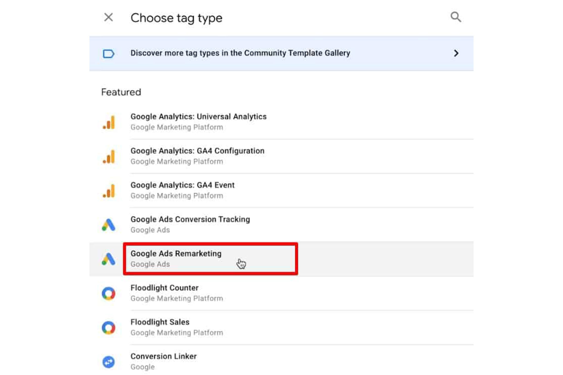 تگ ریمارکتینگ مجدد Google Ads در Google Tag Manager