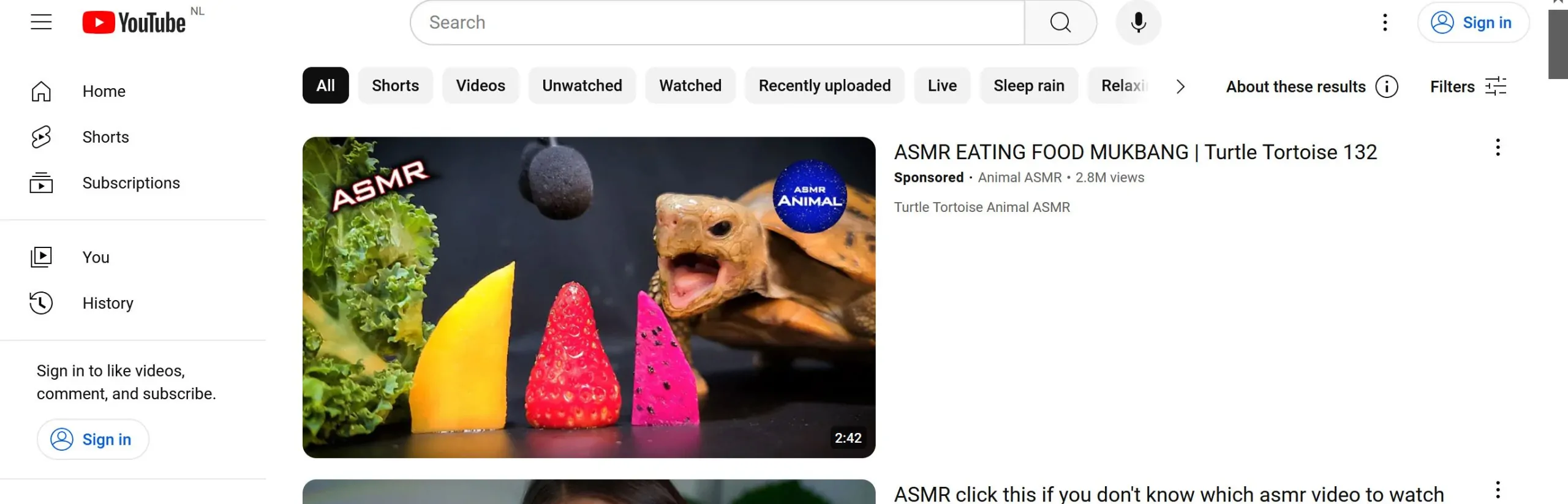 کانال ASMR یوتیوب