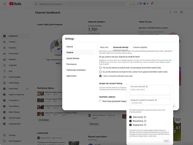 اتصال یوتیوب به گوگل ادز