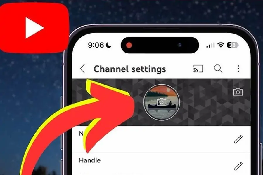 تغییر عکس پروفایل یوتیوب در گوشی